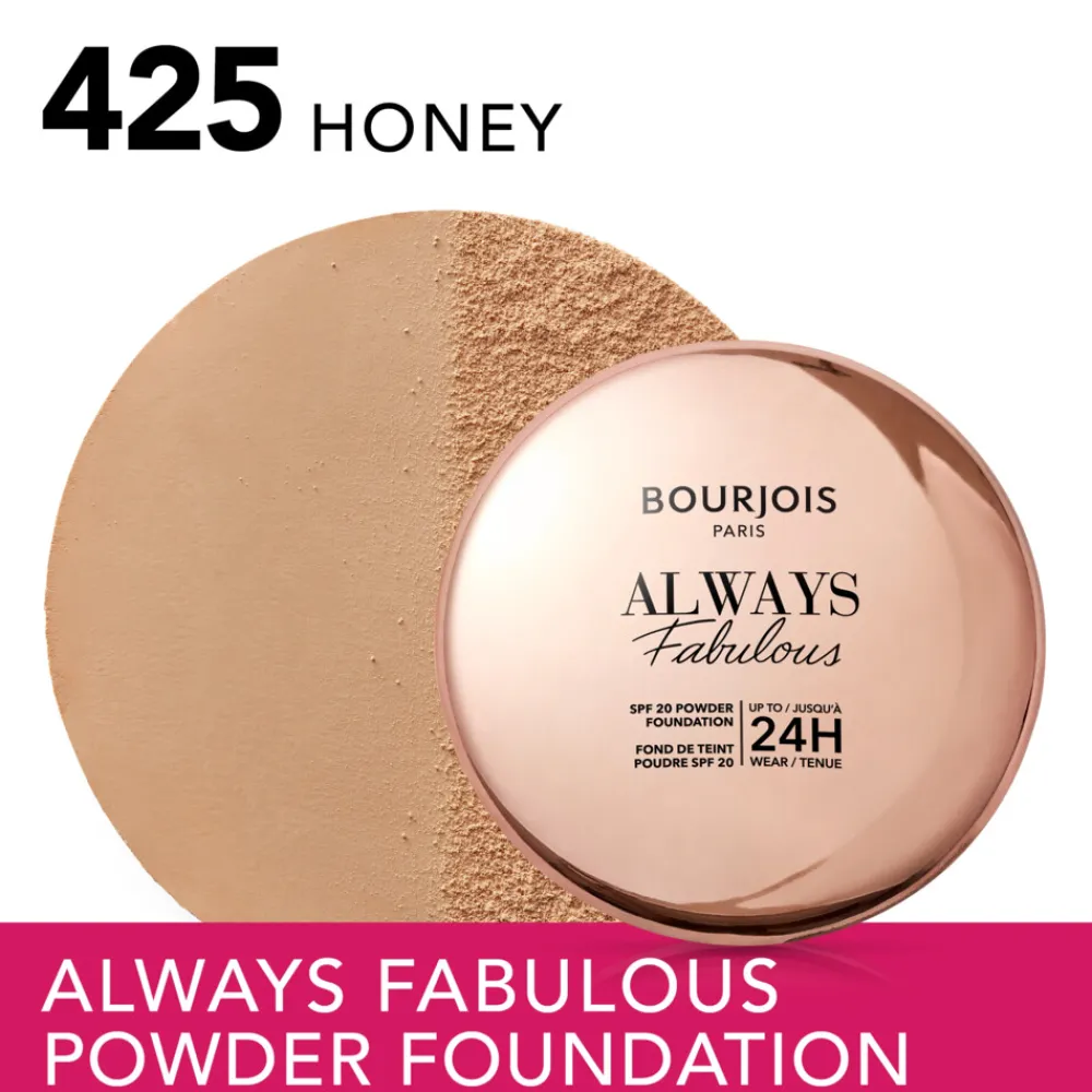 Foundation<Bourjois Always Fabulous Compact Foundation Honey 425 7 gr