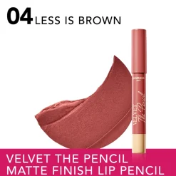 Velvet The Pencil Lipstick Less Is Brown 4 1.8 gr^Bourjois Clearance