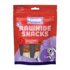 Snacks<Braaaf Geperst Bot Hondensnack Eend 12,5 cm 130 gr