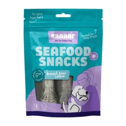 Snacks<Braaaf Geperst Hondensnack Zalmhuid 75 gr