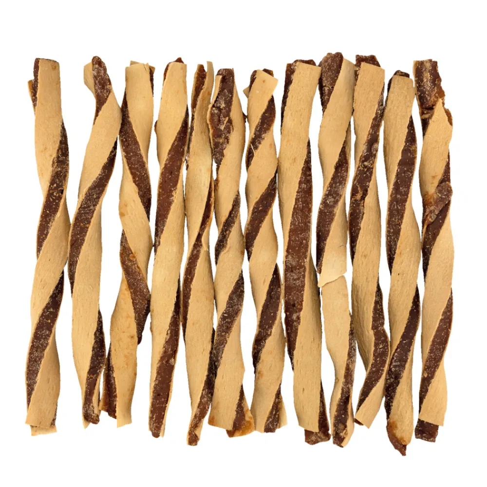 Snacks<Braaaf Twisted Sandwich Hondensnack Kip - Vis 85 gr