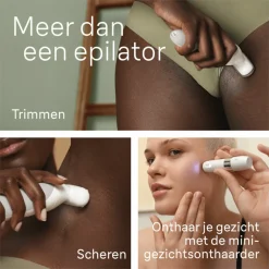 Discount Epilator Silk-épil 9 9-041 Wit/Zilver Heren Scheren & Ontharen