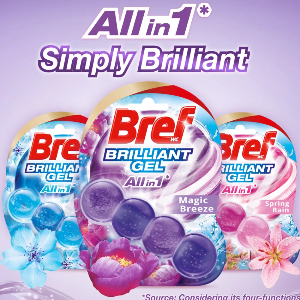 Toiletblok Brilliant Gel Magic Breeze^Bref Clearance