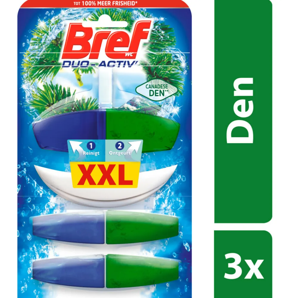 Toiletblok Duo Actief Pine 3 stuks^Bref Discount