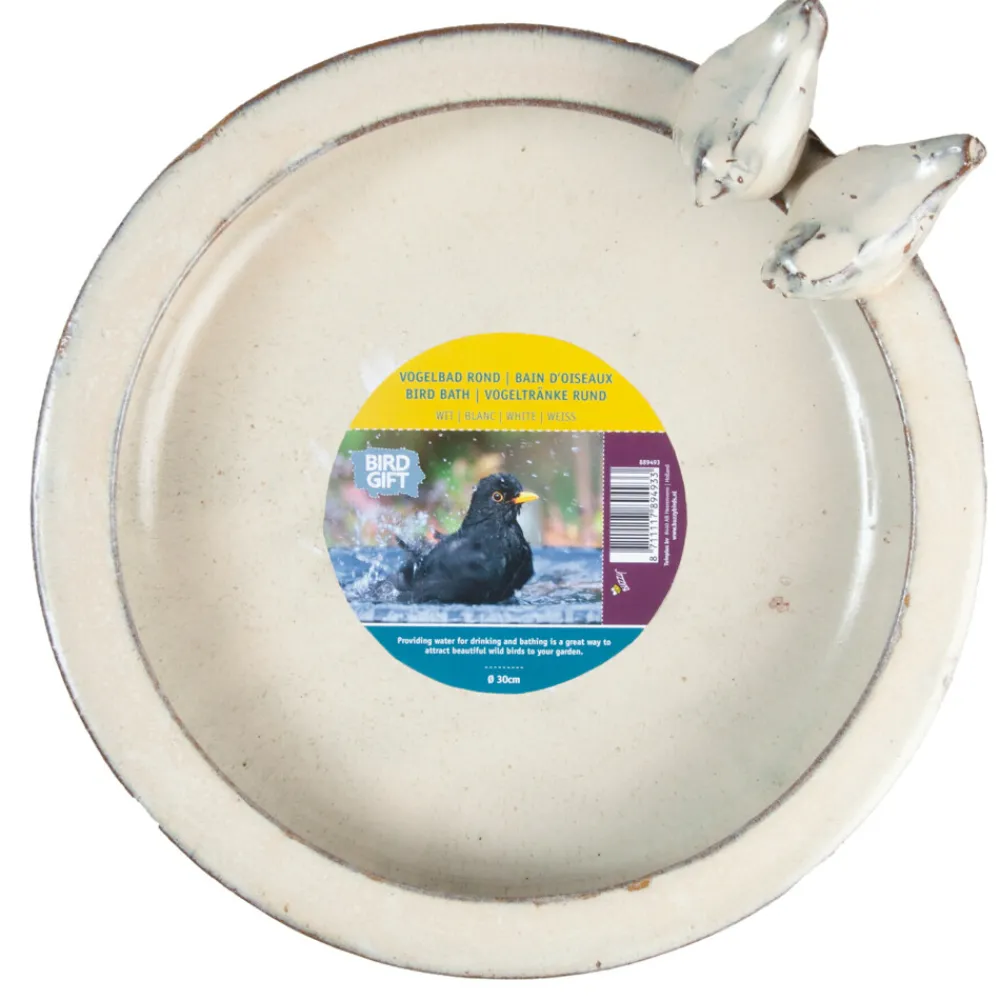 Vogels En Tuindieren<Bûten Vogelbad Rond Wit