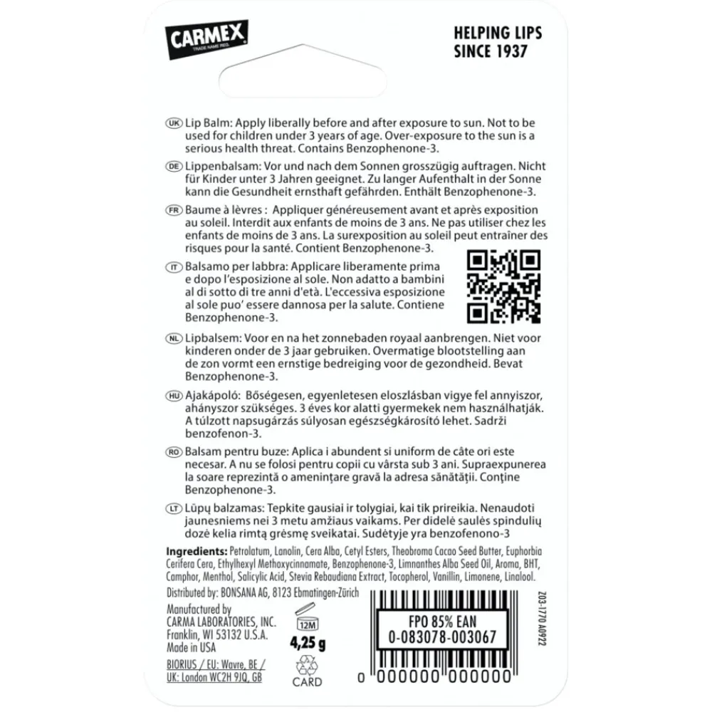 Lippenbalsem Lime Stick 4,25 gr^Carmex Online