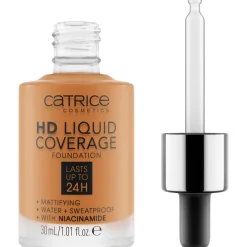 Foundation<Catrice HD Liquid Coverage Foundation 082 Warm Caramel 30 ml