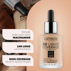 HD Liquid Coverage Foundation 020 Rose Beige 30 ml^Catrice Hot