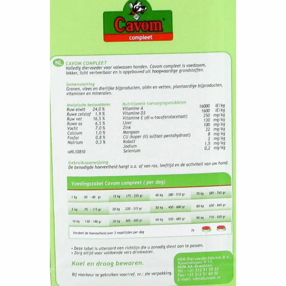 Compleet Hondenvoer Droog 5 kg^Cavom