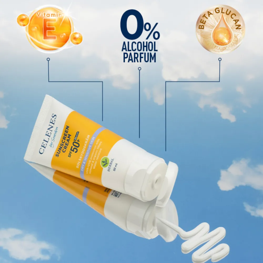 Zonbescherming<Celenes Herbal Zonnebrandcreme SPF 50+ Gevoelige en Droge Huid 50 ml