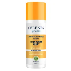 Zonbescherming<Celenes Herbal Zonnebrand Spray SPF 50+ Alle Huidtypes 150 ml