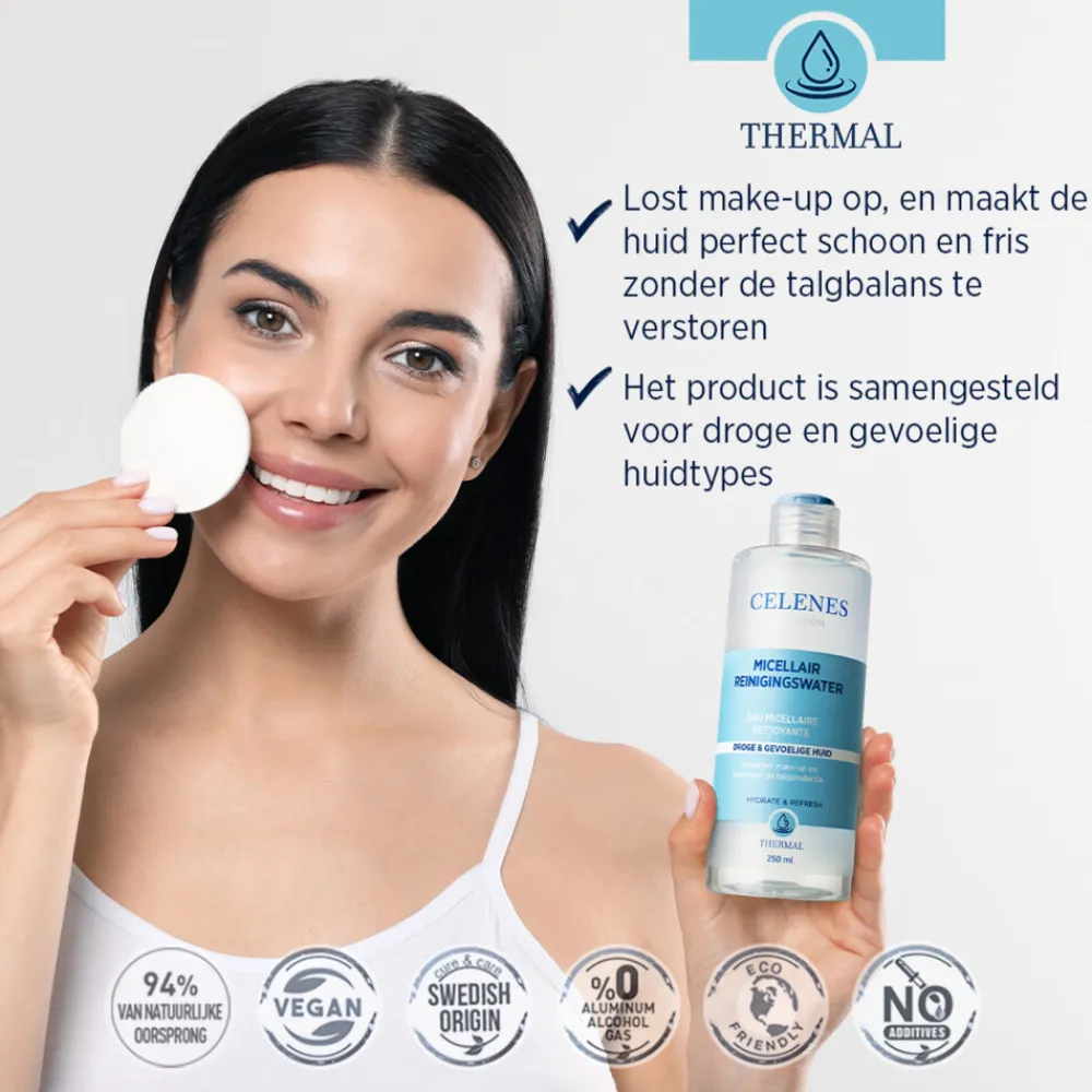 New Thermal Micellair Reinigingswater Droge / Gevoelige Huid 250 ml Reiniging