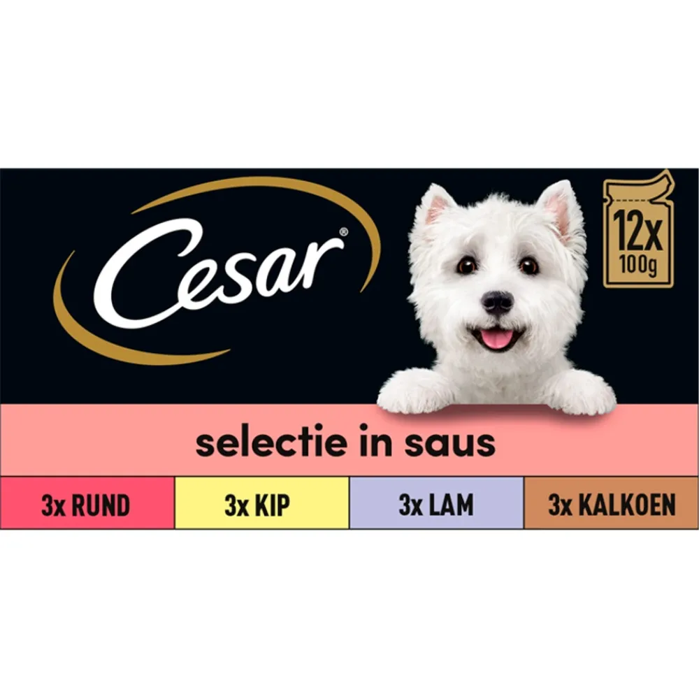 Maaltijdzakjes 12-pack in Saus 12 x 100 gr^Cesar Best