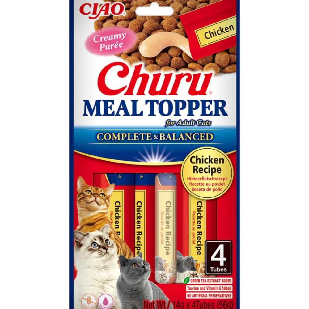 Kattenvoer<Ciao Churu Meal Topper Kattenvoer Chicken 4 x 14 gr