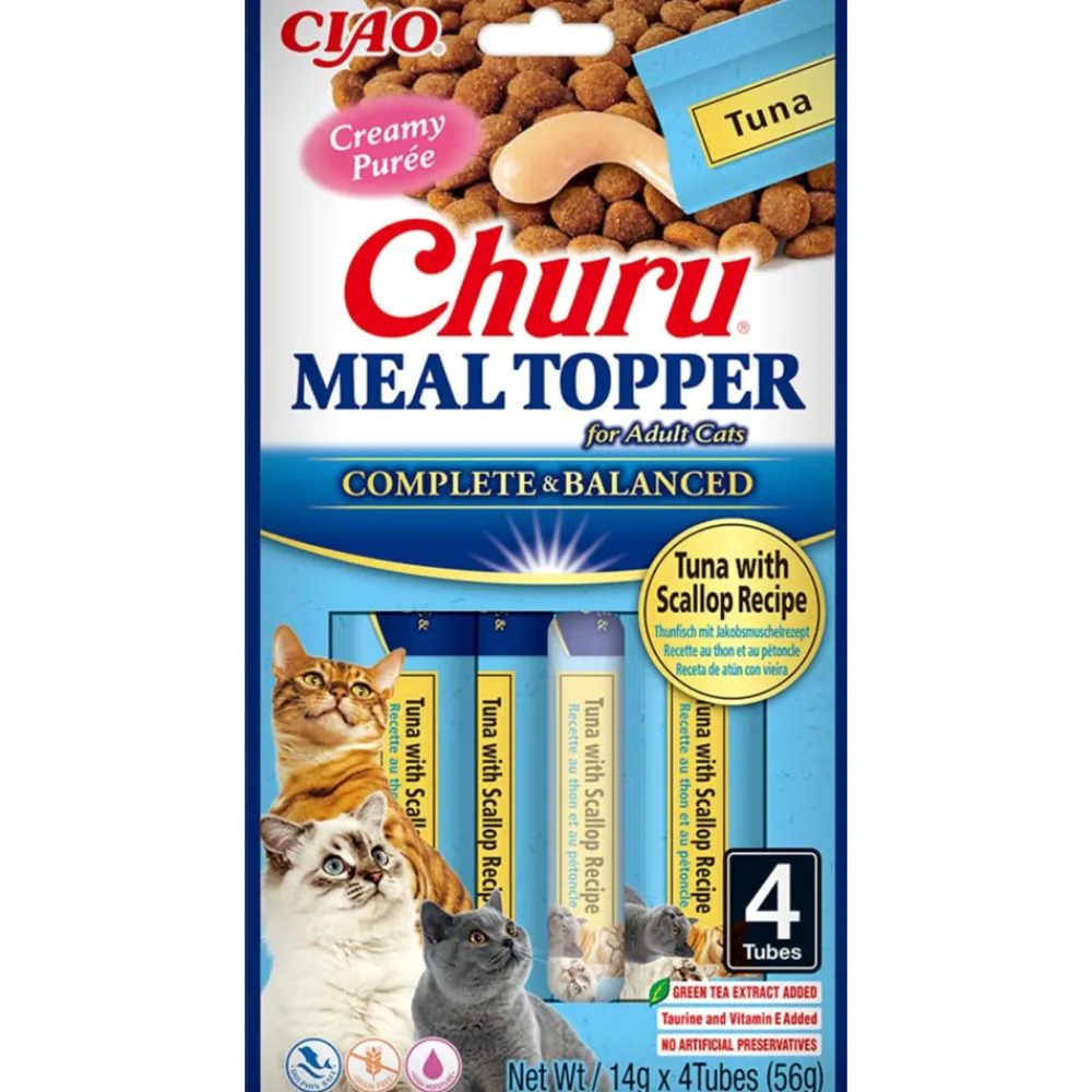 Best Churu Meal Topper Kattenvoer Tuna & Scallop 4 x 14 gr Kattenvoer