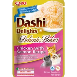 Dashi Delights Delicate Flakes Kattenvoer Nat Chicken & Salmon 40 gr^Ciao Outlet