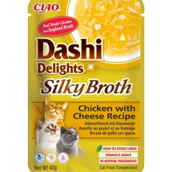 Hot Dashi Delights Silky Broth Kattenvoer Nat Chicken & Cheese 40 gr Kattenvoer