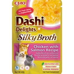 Dashi Delights Silky Broth Kattenvoer Nat Chicken & Salmon 40 gr^Ciao Sale