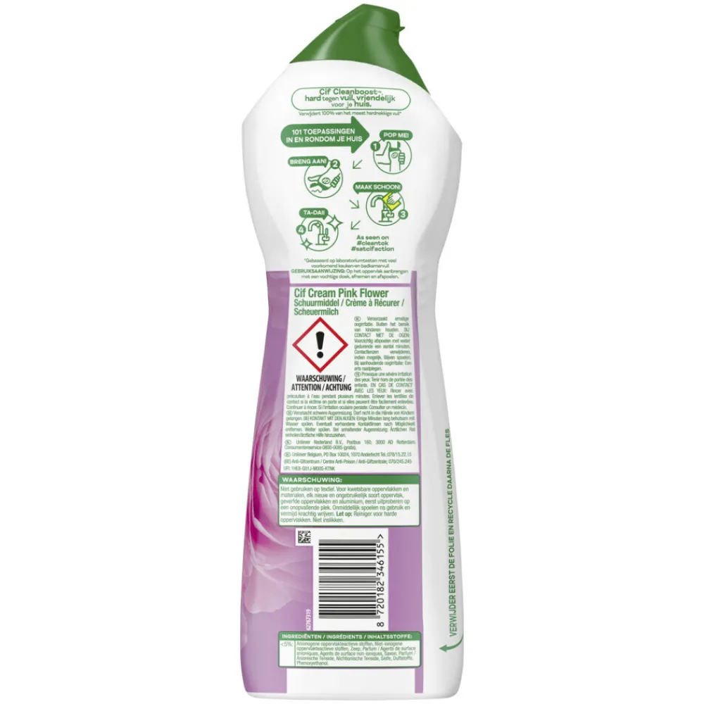 Schuurmiddel Cream Pink Flower 750 ml^Cif