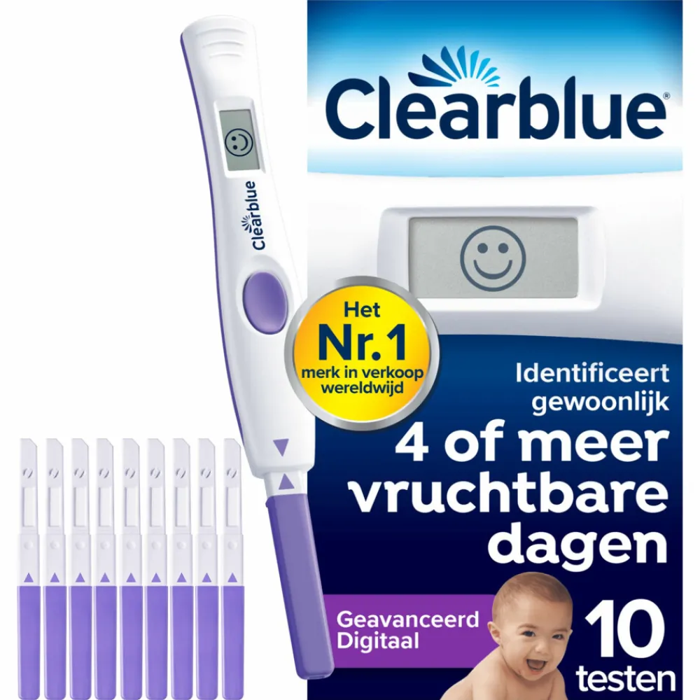 Ovulatietesten<Clearblue Ovulatietest Digitaal Geavanceerd 10 stuks