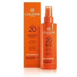 Zonbescherming<Collistar Tanning Moisturizing Milk Spray Face-Body SPF 20 200 ml
