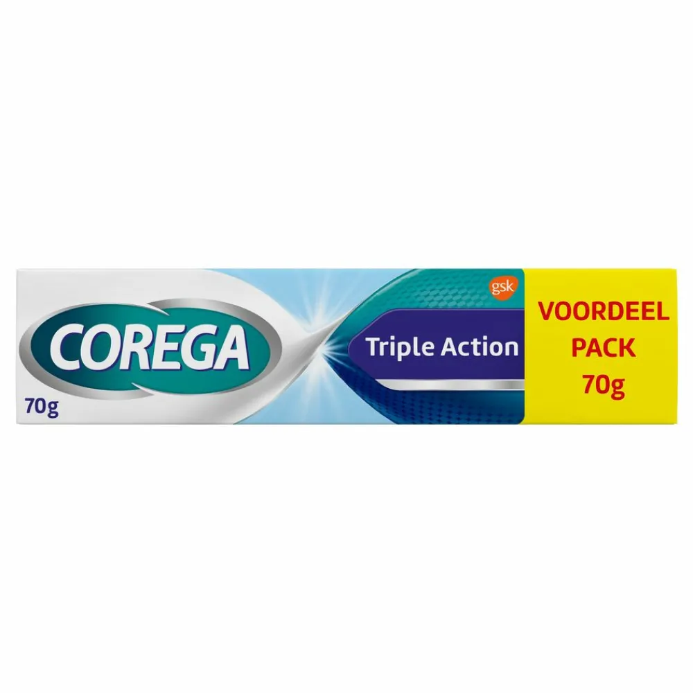 Kleefcrème Triple Action Kunstgebitverzorging 70 gr^Corega Outlet