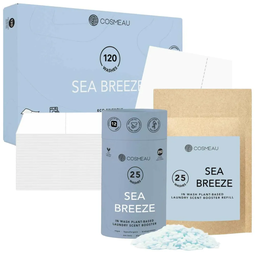 Geurboosters|Wasmiddel<Cosmeau Zeebries 120 Wasbeurten Pakket