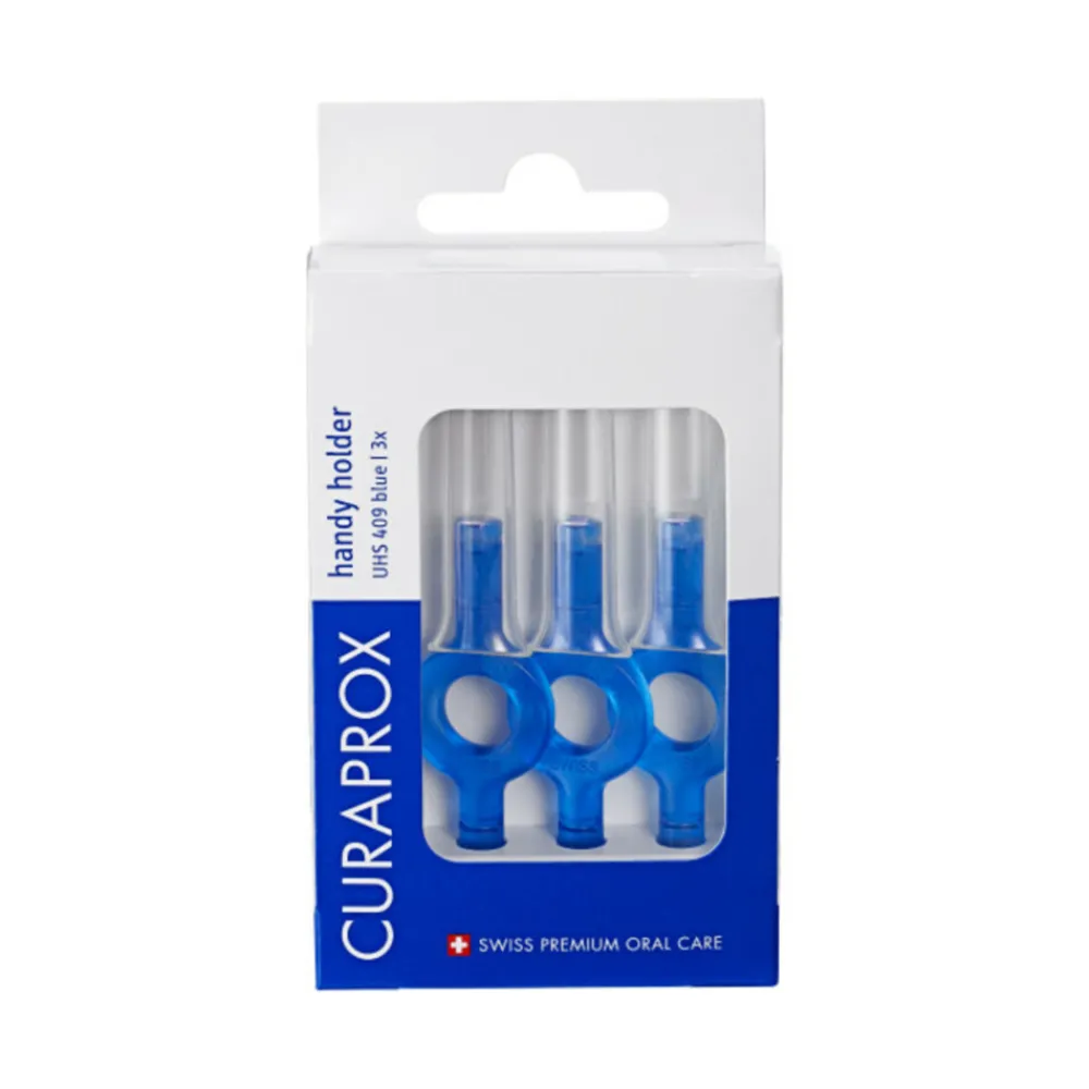 Flossen & Ragen<Curaprox Handige Houder Interdentale Rager UHS 409 Blauw 3 stuks