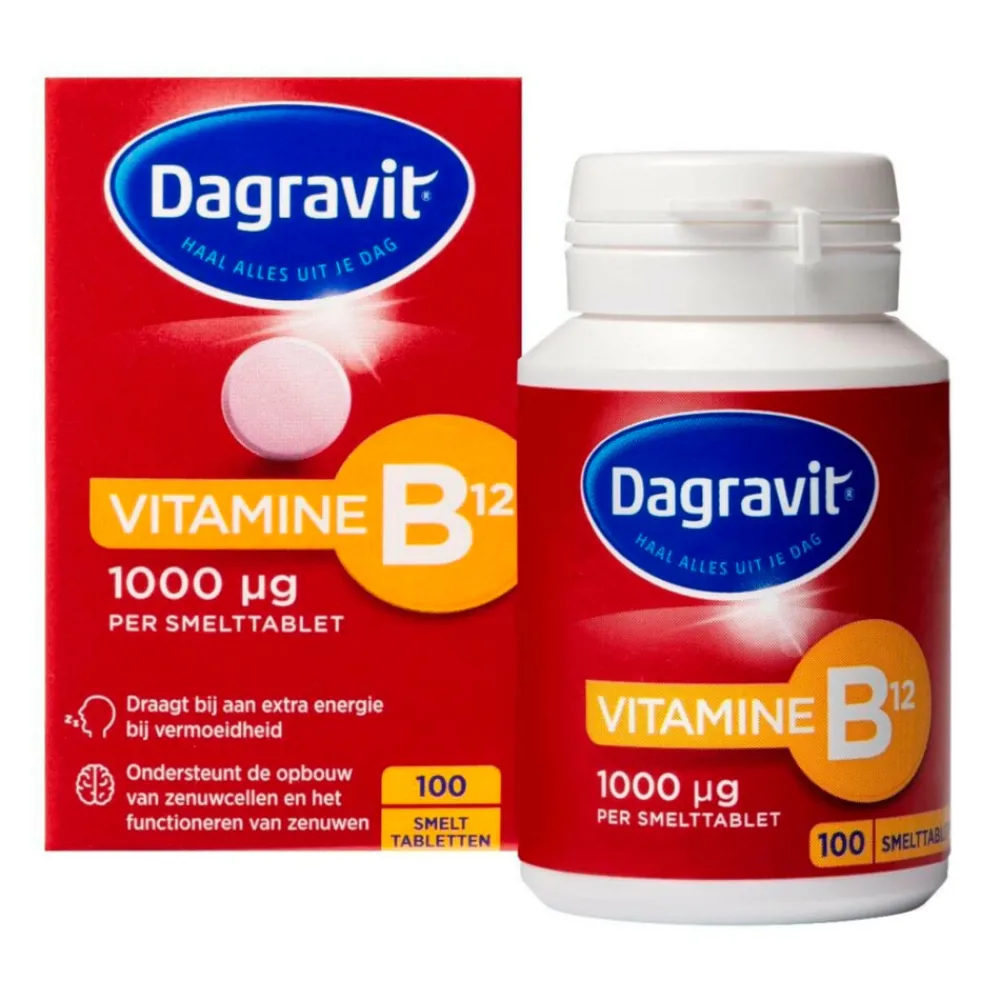 Vitamine B12 1000mcg 100 smelttabletten^Dagravit Hot