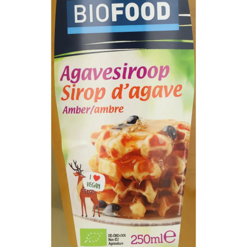 Online Biofood Agavesiroop Amber Biologisch 250 ml Siropen & Zoetstoffen