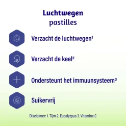 Best Luchtwegen Pastilles Suikervrij 24 zuigtabletten Luchtwegen & Keel