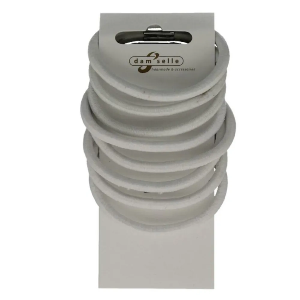 Accessoires<Damselle Haarelastiek Wit 8 stuks