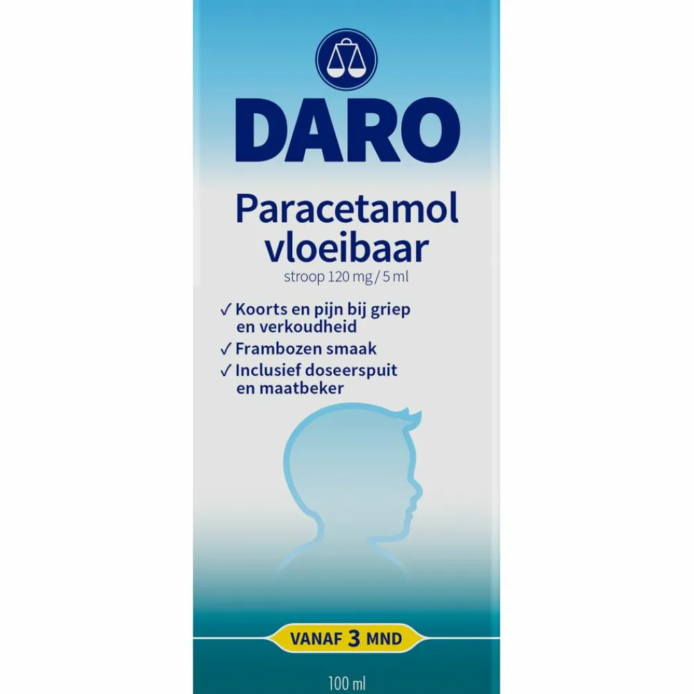 Paracetamol Vloeibaar Kind 100 ml^Daro Hot