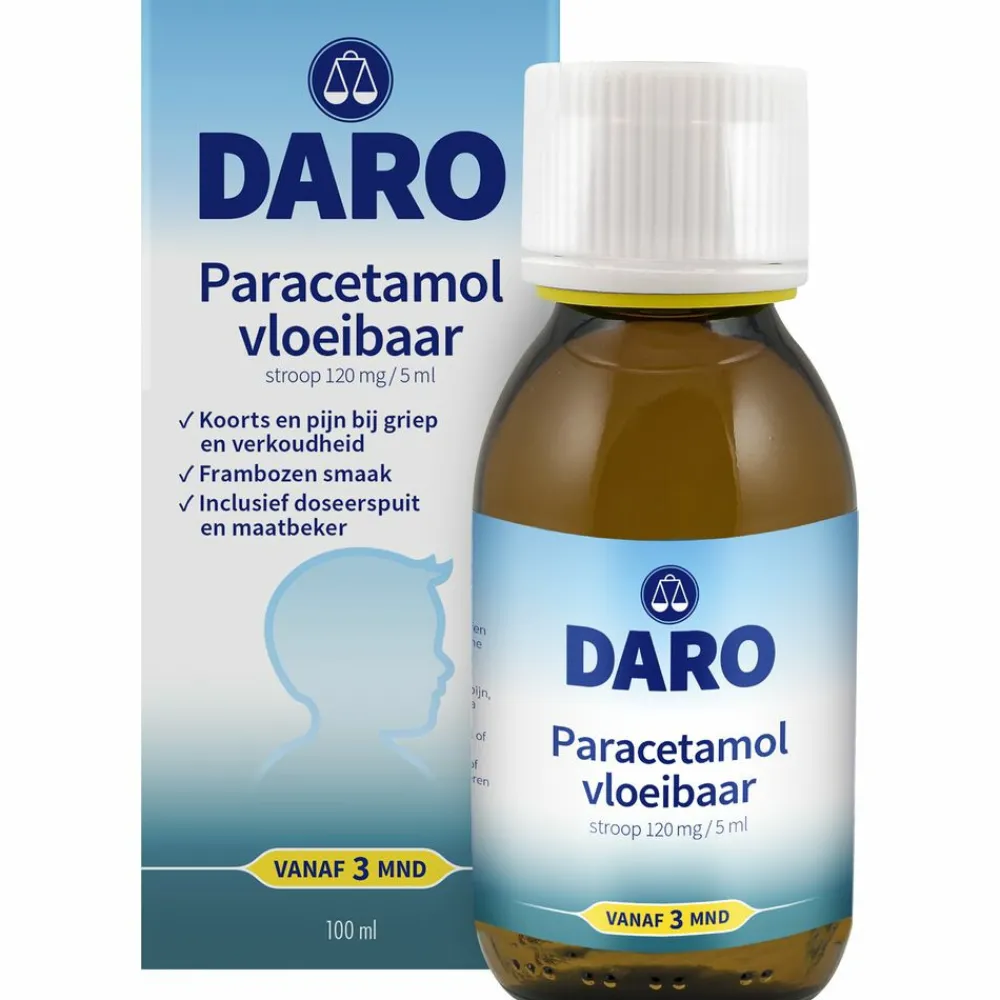 Paracetamol Vloeibaar Kind 100 ml^Daro Hot