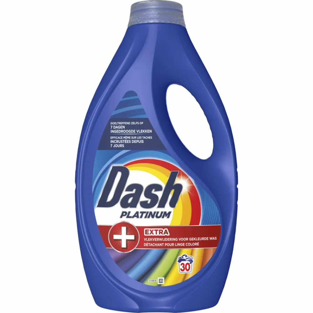 Wasmiddel<Dash Vloeibaar Wasmiddel Platinum Color 30 Wasbeurten 1350 ml