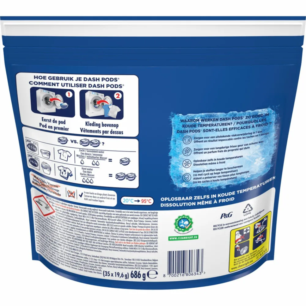 Outlet Wasmiddelcapsules 4in1 Pods Zeebries 35 stuks Wasmiddel