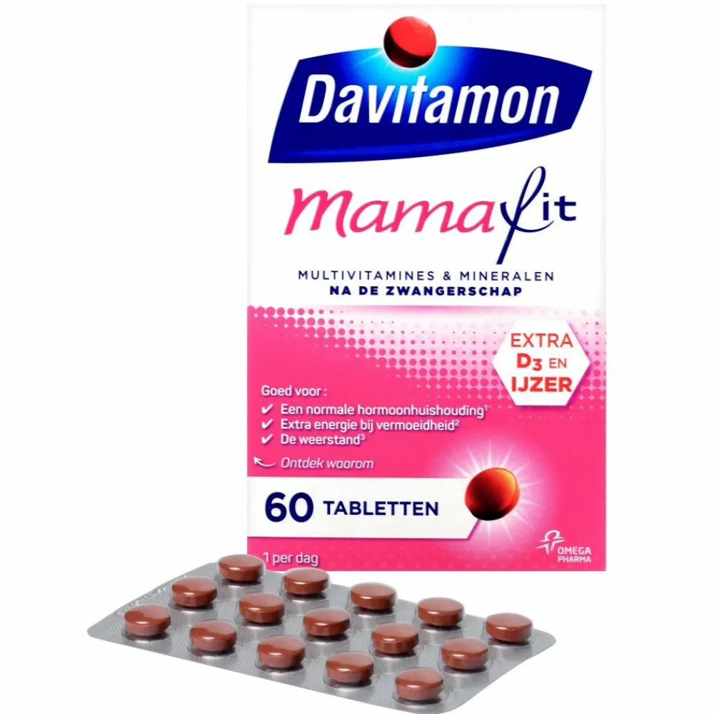 Zwangerschapsvitamine|Vitaminen Vrouw<Davitamon Compleet Mama Fit 60 tabletten