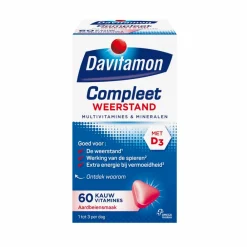 Discount Compleet Weerstand Kauwvitamines Aardbei 60 kauwtabletten Multi Vitaminen En Mineralen
