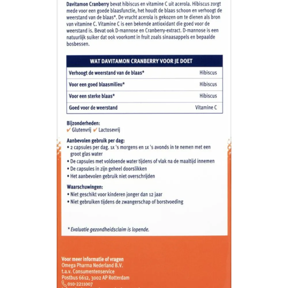 Cranberry 30 capsules^Davitamon Best