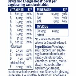 Multi Vitaminen En Mineralen<Davitamon Energie Boost Multivitamines Mineralen 20 Bruistabletten