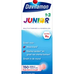 Vitaminen Kind<Davitamon Junior 1+ Multivitamines en Mineralen 150 tabletten