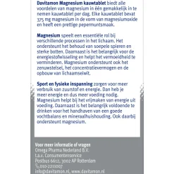 Mineralen<Davitamon Magnesium Kauwtablet 60 tabletten
