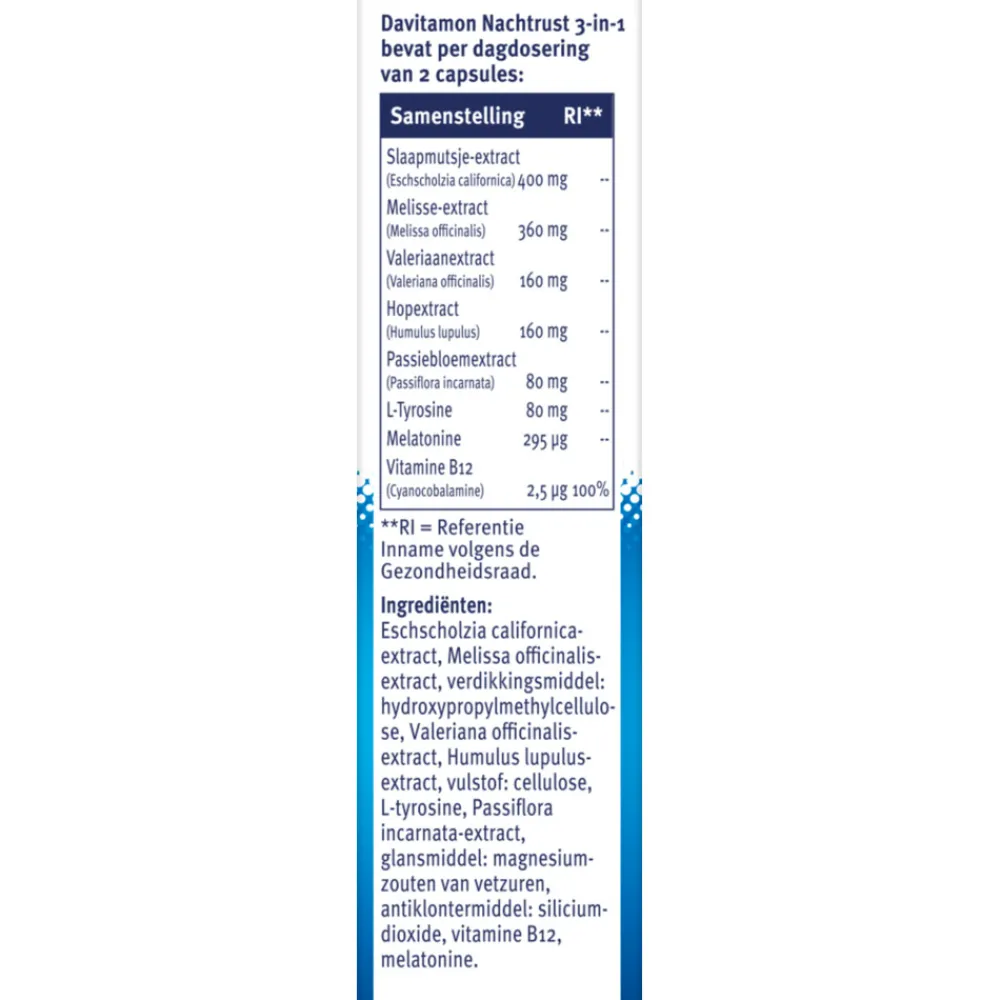 Nachtrust 3-in-1 20 capsules^Davitamon Best