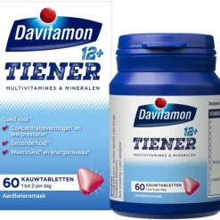 Tiener 12+ Aardbei 60 kauwtabletten^Davitamon Online