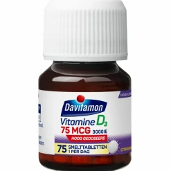 Online Vitamine D3 75mcg 75 smelttabletten Vitaminen