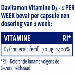 Vitaminen<Davitamon Vitamine D Vegan 1 Per Week 24 capsules