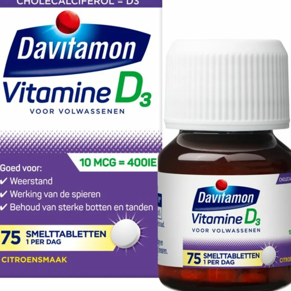 Vitaminen<Davitamon Vitamine D Volwassenen 75 smelttabletten