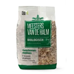 Ontbijtgranen<De halm 7 Korenvlokken Eko 500 gr