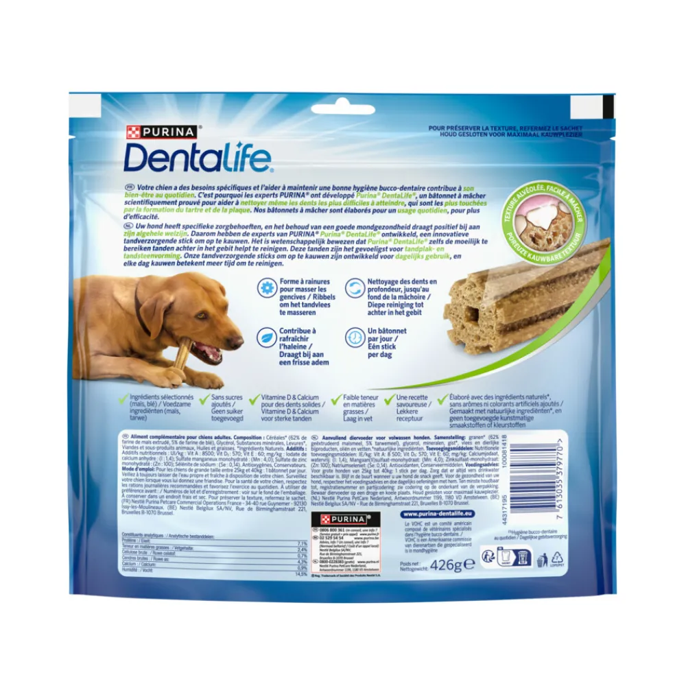 Kauwstaaf Large 25 - 40 kg 12 stuks^DentaLife Best