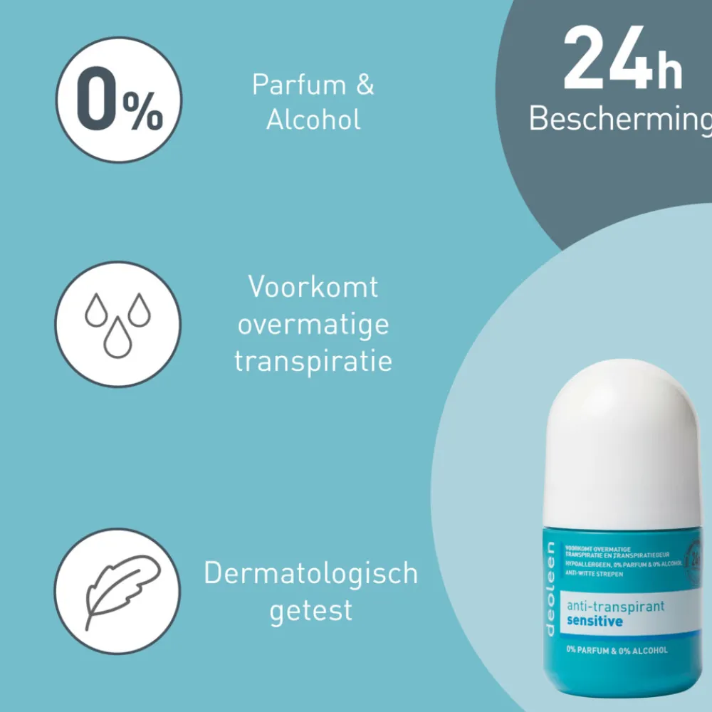 Deodorant<Deoleen Deodorant Roller Sensitive Anti-Transpirant 50 ml